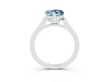 White gold Heart Cut Cut Channel Set Solitaire Engagement Ring with Four-Prong Setting_3