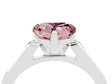 White gold Heart Cut Cut Channel Set Solitaire Engagement Ring with Four-Prong Setting_4