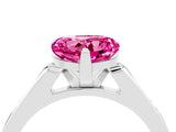White gold Heart Cut Cut Channel Set Solitaire Engagement Ring with Four-Prong Setting_4