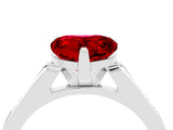 White gold Heart Cut Cut Channel Set Solitaire Engagement Ring with Four-Prong Setting_4
