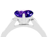 White gold Heart Cut Cut Channel Set Solitaire Engagement Ring with Four-Prong Setting_4