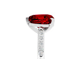 White gold Heart Cut Cut Channel Set Solitaire Engagement Ring with Four-Prong Setting_5
