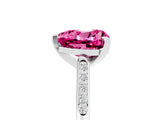 White gold Heart Cut Cut Channel Set Solitaire Engagement Ring with Four-Prong Setting_5