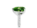 White gold Heart Cut Cut Channel Set Solitaire Engagement Ring with Four-Prong Setting_5