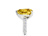 White gold Heart Cut Cut Channel Set Solitaire Engagement Ring with Four-Prong Setting_5