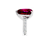 White gold Heart Cut Cut Channel Set Solitaire Engagement Ring with Four-Prong Setting_5