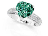 White gold Heart Cut Cut Diamond Milgrain Marquise Band with Prong Setting_1