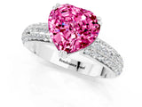 White gold Heart Cut Cut Diamond Milgrain Marquise Band with Prong Setting_1