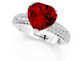 White gold Heart Cut Cut Diamond Milgrain Marquise Band with Prong Setting_1
