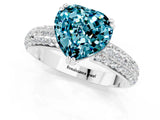 White gold Heart Cut Cut Diamond Milgrain Marquise Band with Prong Setting_1
