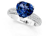 White gold Heart Cut Cut Diamond Milgrain Marquise Band with Prong Setting_1