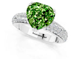 White gold Heart Cut Cut Diamond Milgrain Marquise Band with Prong Setting_1