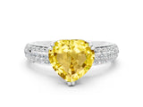 White gold Heart Cut Cut Diamond Milgrain Marquise Band with Prong Setting