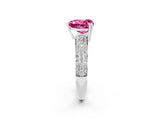 White gold Heart Cut Cut Diamond Milgrain Marquise Band with Prong Setting_2