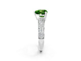 White gold Heart Cut Cut Diamond Milgrain Marquise Band with Prong Setting_2