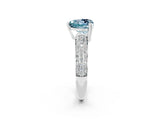 White gold Heart Cut Cut Diamond Milgrain Marquise Band with Prong Setting_2