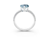 White gold Heart Cut Cut Diamond Milgrain Marquise Band with Prong Setting_3