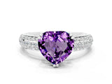 White gold Heart Cut Cut Diamond Milgrain Marquise Band with Prong Setting