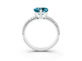 White gold Heart Cut Cut Diamond Milgrain Marquise Band with Prong Setting_3