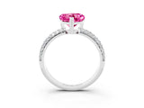 White gold Heart Cut Cut Diamond Milgrain Marquise Band with Prong Setting_3