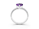 White gold Heart Cut Cut Diamond Milgrain Marquise Band with Prong Setting_3