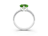 White gold Heart Cut Cut Diamond Milgrain Marquise Band with Prong Setting_3