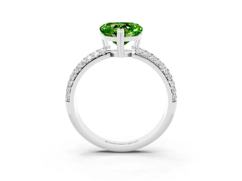 White gold Heart Cut Cut Diamond Milgrain Marquise Band with Prong Setting_3