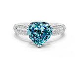 White gold Heart Cut Cut Diamond Milgrain Marquise Band with Prong Setting