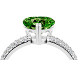 White gold Heart Cut Cut Diamond Milgrain Marquise Band with Prong Setting_4