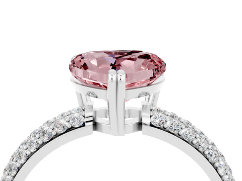White gold Heart Cut Cut Diamond Milgrain Marquise Band with Prong Setting_4