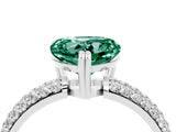 White gold Heart Cut Cut Diamond Milgrain Marquise Band with Prong Setting_4
