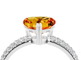 White gold Heart Cut Cut Diamond Milgrain Marquise Band with Prong Setting_4