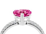 White gold Heart Cut Cut Diamond Milgrain Marquise Band with Prong Setting_4