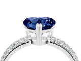 White gold Heart Cut Cut Diamond Milgrain Marquise Band with Prong Setting_4