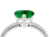 White gold Heart Cut Cut Diamond Milgrain Marquise Band with Prong Setting_4
