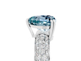 White gold Heart Cut Cut Diamond Milgrain Marquise Band with Prong Setting_5