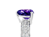 White gold Heart Cut Cut Diamond Milgrain Marquise Band with Prong Setting_5