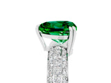 White gold Heart Cut Cut Diamond Milgrain Marquise Band with Prong Setting_5