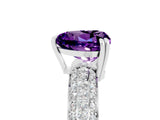 White gold Heart Cut Cut Diamond Milgrain Marquise Band with Prong Setting_5