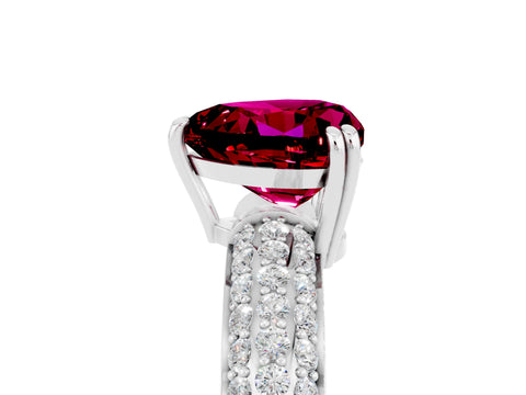 White gold Heart Cut Cut Diamond Milgrain Marquise Band with Prong Setting_5