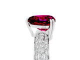 White gold Heart Cut Cut Diamond Milgrain Marquise Band with Prong Setting_5