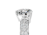 White gold Heart Cut Cut Diamond Milgrain Marquise Band with Prong Setting_5