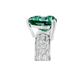 White gold Heart Cut Cut Diamond Milgrain Marquise Band with Prong Setting_5