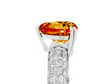 White gold Heart Cut Cut Diamond Milgrain Marquise Band with Prong Setting_5
