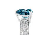White gold Heart Cut Cut Diamond Milgrain Marquise Band with Prong Setting_5