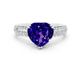 White gold Heart Cut Cut Diamond Milgrain Marquise Band with Prong Setting
