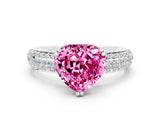 White gold Heart Cut Cut Diamond Milgrain Marquise Band with Prong Setting