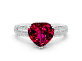 White gold Heart Cut Cut Diamond Milgrain Marquise Band with Prong Setting
