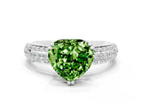 White gold Heart Cut Cut Diamond Milgrain Marquise Band with Prong Setting