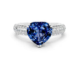 White gold Heart Cut Cut Diamond Milgrain Marquise Band with Prong Setting